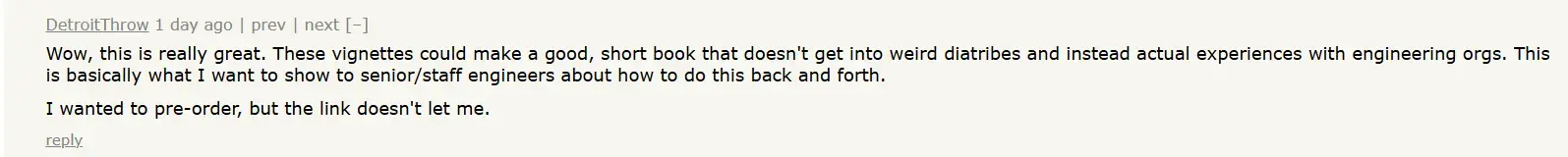 Hacker News comment