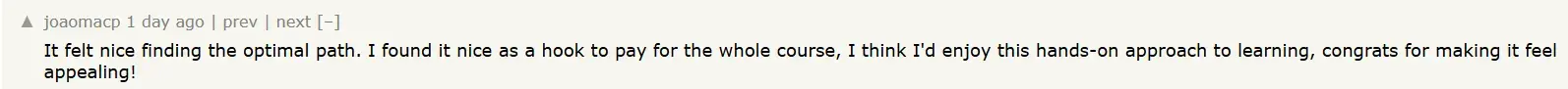 Hacker News comment
