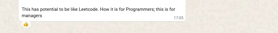 WhatsApp testimonial