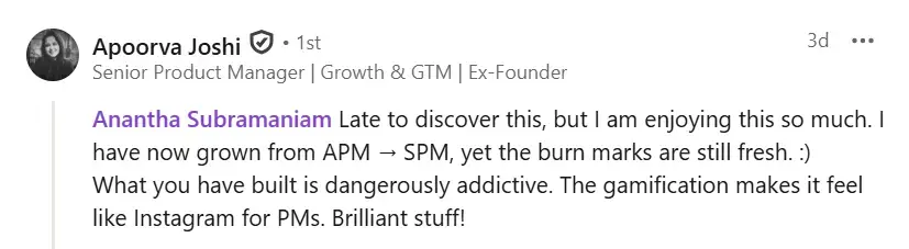 LinkedIn testimonial